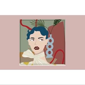 🆕Portrait-painting square scarf/necktie/wrap